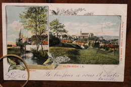 AK 1903 Photo Cpa Gruss Aus Gruß Altkirch Deutsches Reich Litho Elsass Jugendstill - Altkirch