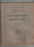 ESAM Cours Automobiles Et Engins Blindés Etude Des Moteurs 1968 - Other & Unclassified