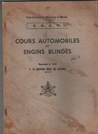 ESAM Cours Automobiles Et Engins Blindés Moteur Beau De Rochas 1968 - Andere & Zonder Classificatie