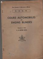 ESAM Cours Automobiles Et Engins Blindés Moteur Diésel  1968 - Otros & Sin Clasificación