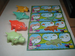 2010 Ferrero - Kinder Surprise - DE250, DE251, DE252 & DE253 - Joy - Zoo - Animal Pens - Complete Set + 4 BPZ's - Monoblocchi