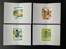 Congo 1982 Mi. 859 - 862 Epreuve De Luxe Proof 75e Anniversaire Du Scoutisme Pfadfinder Scouts Jamboree - Unused Stamps