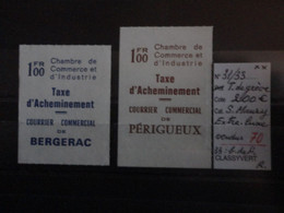 Chambres De Commerce Et D' Industrie De PERIGUEUX Et De BERGERAC - Stamps