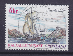 Greenland 2002 Mi. 383,  6 Kr Grönländische Schiffahrt Jacht 'Stærkodder' (um 1800) - Oblitérés