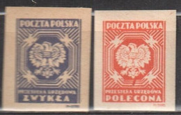 Poland 1946 - Official Stamps - Mi.23-24B - MNH(**) - Oficiales