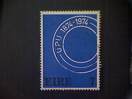 Ireland (Éire), Scott #364, Used(o), 1974, Universal Postal Union, 7p, Blue And White - Usati