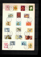 South Africa 1974 Definitive Set - Birds,Fishes,Flowers Interesting FDC Leaflet - Briefe U. Dokumente