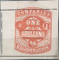 Great Britain-ENGLAND,1896 Tax Fee,COMPANIES REGISTRATION 1 SHILLING - Fiscali