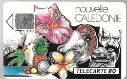 CARTE-PUCE-NOUVELLE-CALEDONIE-80U-NC7 -SC4-11/92-MOZAIQUE-V° N°Ge 43980-UTIL ISEE-TBE- - Nueva Caledonia