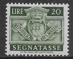 San Marino 1945 Segnatasse Stemma L20 Sa N.S78 Nuovo MH * - Timbres-taxe