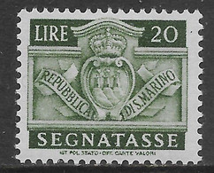 San Marino 1945 Segnatasse Stemma L20 Sa N.S78 Nuovo MH * - Strafport