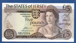 JERSEY - P.12a – 5 POUNDS ND (1976)  UNC-, S/n GB372504 - Jersey