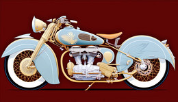 Vue D’artiste. Moto Guzzi Customisée. Edition Limitée - 2974cd - Art Contemporain