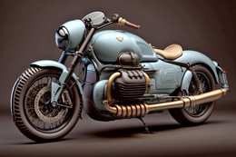 Vue D’artiste. Moto Guzzi Customisée. Edition Limitée - Bd9b - Arte Contemporanea