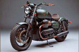 Vue D’artiste. Moto Guzzi  V9 Bobber Customisée. Edition Limitée - 8eb8 - Zeitgenössische Kunst