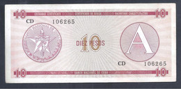 Cuba – Billete Banknote Para Turistas De 10 Pesos – Seria A - Cuba