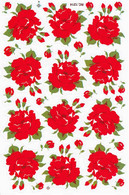 Blumen Rosen Aufkleber / Rose Flower Sticker A4 1 Bogen 27 X 18 Cm ST421 - Scrapbooking