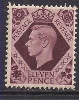 GB 1947 KGV1 11d Plum Definitive MM SG 474a ( J35) - Nuovi