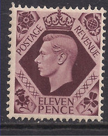 GB 1947 KGV1 11d Plum Definitive MM SG 474a ( J35) - Unused Stamps