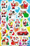 Weihnachten Weihnachtsmann Aufkleber / Santa Claus XMAS Sticker A4 1 Bogen 27 X 18 Cm ST179 - Scrapbooking