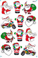 Weihnachten Weihnachtsmann Aufkleber / Santa Claus XMAS Sticker A4 1 Bogen 27 X 18 Cm ST290 - Scrapbooking