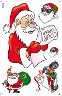 Weihnachten Weihnachtsmann Aufkleber / Santa Claus XMAS Sticker A4 1 Bogen 27 X 18 Cm ST311 - Scrapbooking