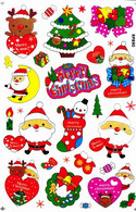 Weihnachten Weihnachtsmann Aufkleber / Santa Claus XMAS Sticker A4 1 Bogen 27 X 18 Cm ST319 - Scrapbooking