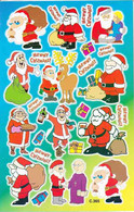 Weihnachten Weihnachtsmann Aufkleber / Santa Claus XMAS Sticker A4 1 Bogen 27 X 18 Cm ST454 - Scrapbooking