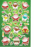 Weihnachten Weihnachtsmann Aufkleber / Santa Claus XMAS Sticker A4 1 Bogen 27 X 18 Cm ST476 - Scrapbooking