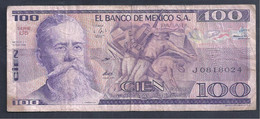 México – Billete Banknote De 100 Pesos – Año 1982 - Mexique