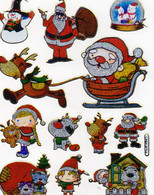 Weihnachten Nikolaus Aufkleber Metallic Look / Santa Claus XMAS Sticker 13x10 Cm ST033 - Scrapbooking