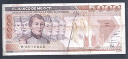 México – Billete Banknote De 5.000 Pesos – Año 1989 - Mexique