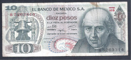 México – Billete Banknote De 10 Pesos – Año 1975 - Mexico