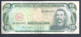 República Dominicana – Billete Banknote De 10 Pesos Oro – Año 1988 - Dominikanische Rep.