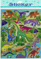 Dinosaurier Dino T-Rex Tiere Aufkleber / Dinosaur Raptor Animal Sticker 1 Blatt 25 X 20 Cm ST296 - Scrapbooking