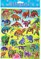 Dinosaurier Dino T-Rex Tiere Aufkleber / Dinosaur Raptor Animal Sticker 1 Blatt 25 X 20 Cm ST516 - Scrapbooking