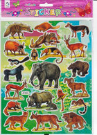 Elefanten Gorilla Tiere Aufkleber / Safari Elephant Animal Sticker 1 Blatt 25 X 20 Cm ST185 - Scrapbooking