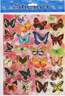 Schmetterlinge Insekten Tiere Aufkleber / Butterfly Animal Sticker 1 Blatt 25 X 20 Cm ST035 - Scrapbooking