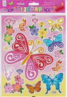 Schmetterlinge Insekten Tiere Aufkleber / Butterfly Animal Sticker 1 Blatt 25 X 20 Cm ST357 - Scrapbooking