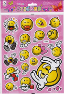 Smiley Smile Lachen Aufkleber / Laugh Face Sticker 1 Blatt 25 X 20 Cm ST188 - Scrapbooking