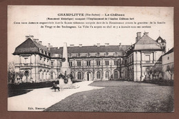 (RECTO / VERSO) CHAMPLITTE EN 1917 - LE CHATEAU - BEAU CACHET - CPA - Champlitte