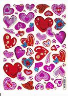 Herz Herzen Liebe Bunt Aufkleber Metallic Look /  Heart Love Colorful Sticker 13x10 Cm ST395 - Scrapbooking