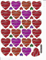 Herz Herzen Liebe Bunt Aufkleber Metallic Look /  Heart Love Colorful Sticker 13x10 Cm ST434 - Scrapbooking