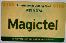 Hongkong $100 Magictel International Calling Card " - Hong Kong