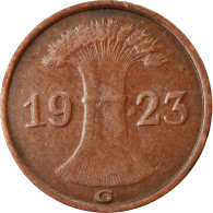 Monnaie, Allemagne, République De Weimar, Rentenpfennig, 1923, Karlsruhe, TTB - 1 Rentenpfennig & 1 Reichspfennig