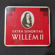 Caja Vacía De Cigarros Willem II Extra Senoritas De 20 Unidades – Made In Holland - Boites à Tabac Vides