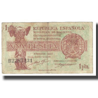 Billet, Espagne, 1 Peseta, 1937, KM:94, TB - 1-2 Pesetas