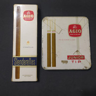 Lote 2 Cajas De Cigarros Agio - Made In Holland - Schnupftabakdosen (leer)