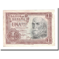 Billet, Espagne, 1 Peseta, 1953, 1953-07-22, KM:144a, TTB - 1-2 Peseten