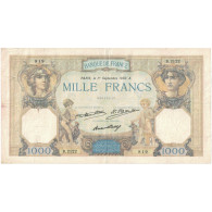 France, 1000 Francs, Cérès Et Mercure, 1932, B.2122 819, TB, Fayette:37.7 - 1 000 F 1927-1940 ''Cérès E Mercure''